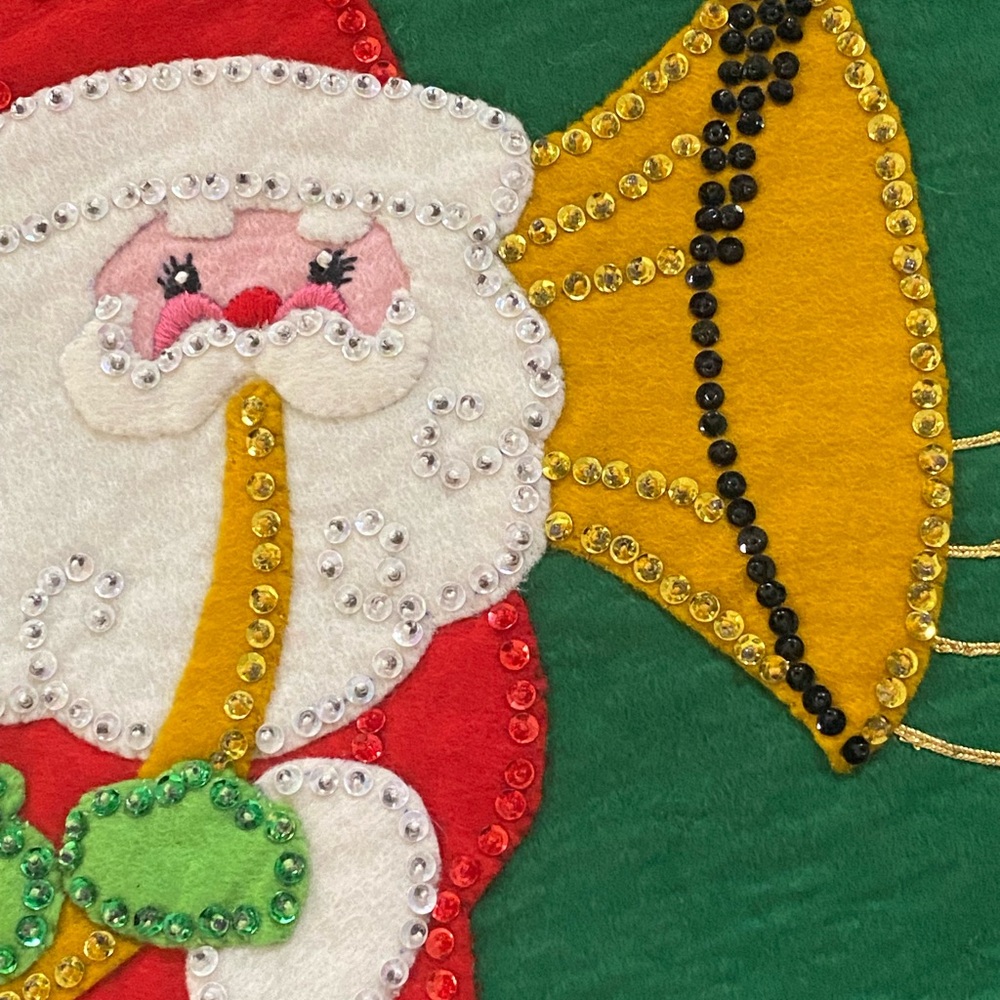 Vintage Bucilla Tree Skirt Christmas Tree Skirt Handmade - Picture 9 of 16